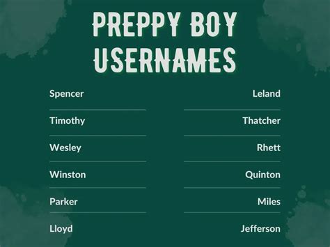 preppy boy names|preppy nicknames.